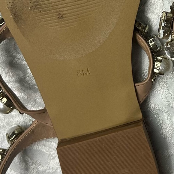 Steve Madden Chantel Rhinestone Embellished Flat Sandals Size 8 - Picture 7 of 8